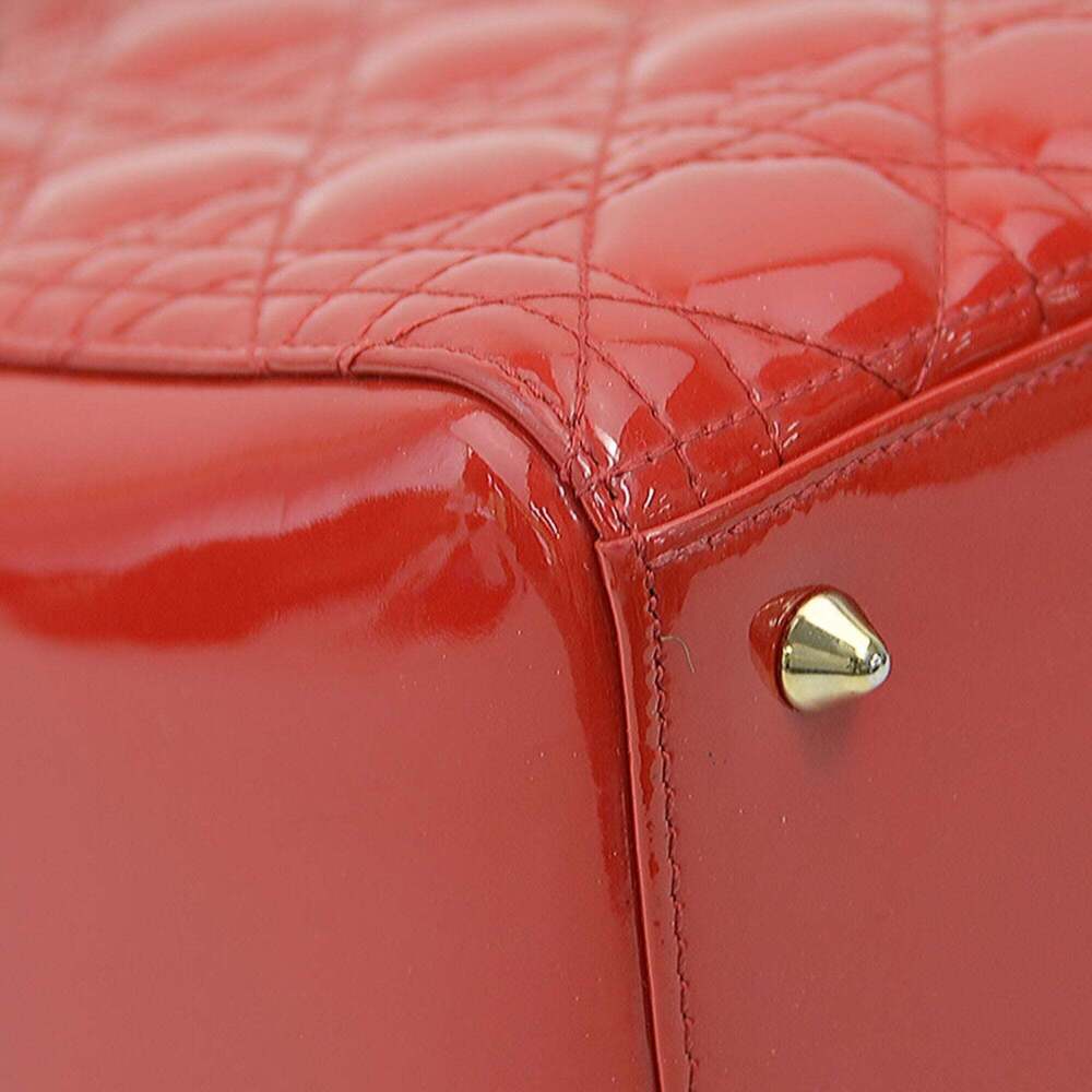 CHRISTIAN DIOR Red Leather Shoulder Bag - Picture 7 of 15